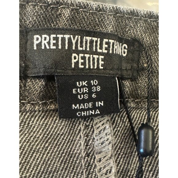 2/$30 NWT PrettyLittleThing Petite 6 Dark Gray Denim Bustier - Picture 4 of 12